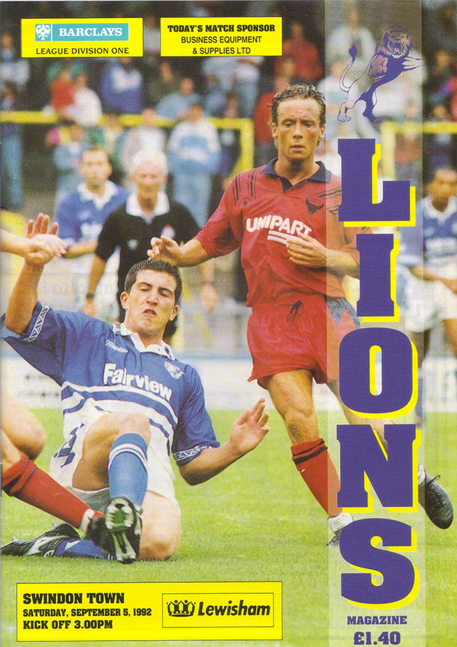 <b>Saturday, September 5, 1992</b><br />vs. Millwall (Away)
